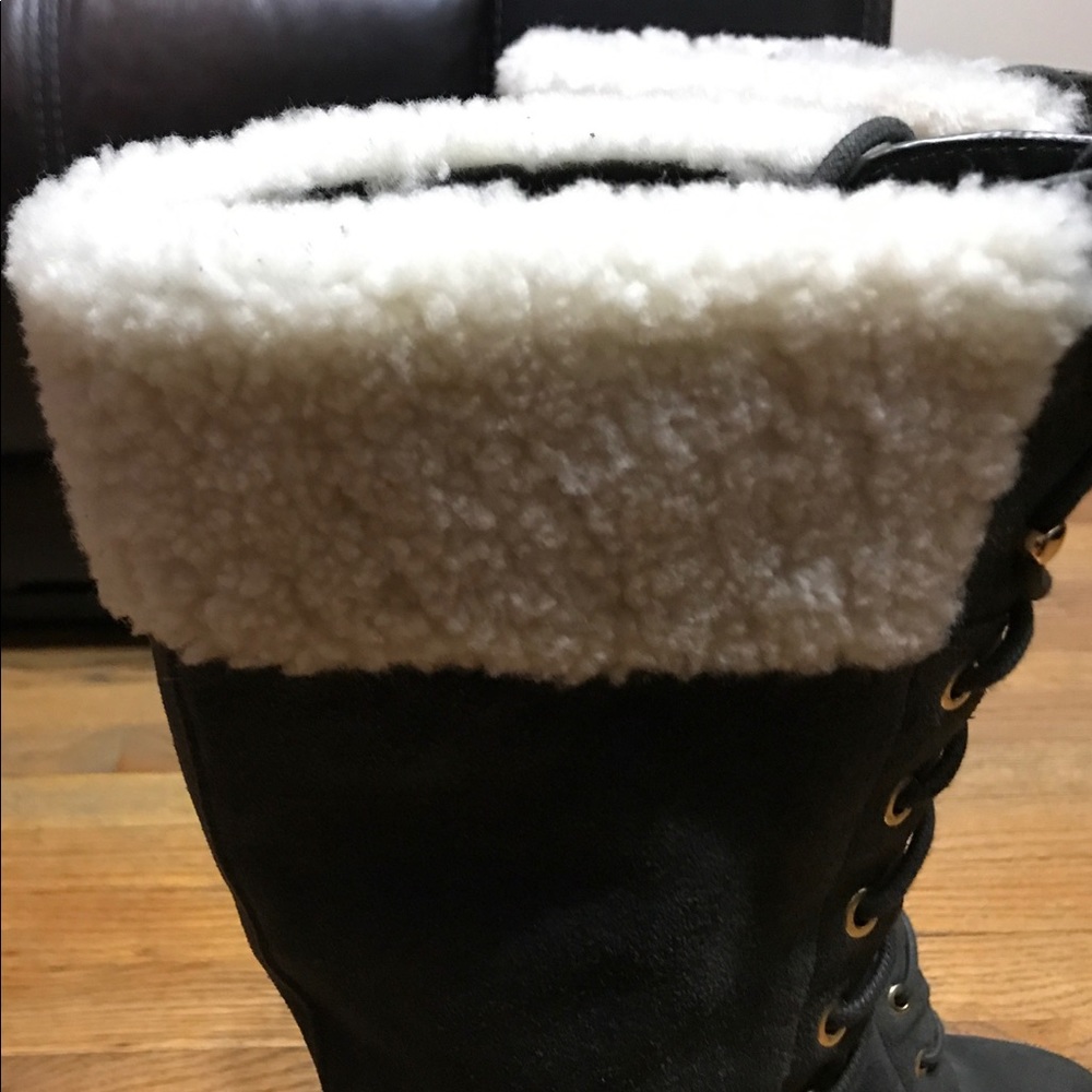 Michael Kors Kim Suede Olive Green Boots